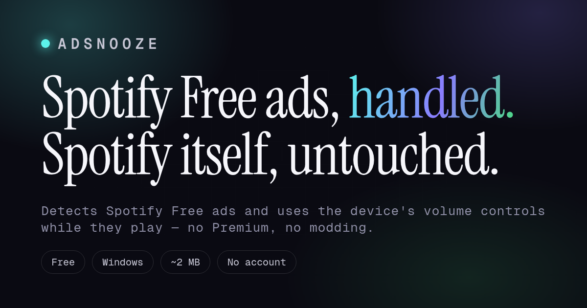 Sick of Spotify's loud AF ads, and premium isn't in the budget.